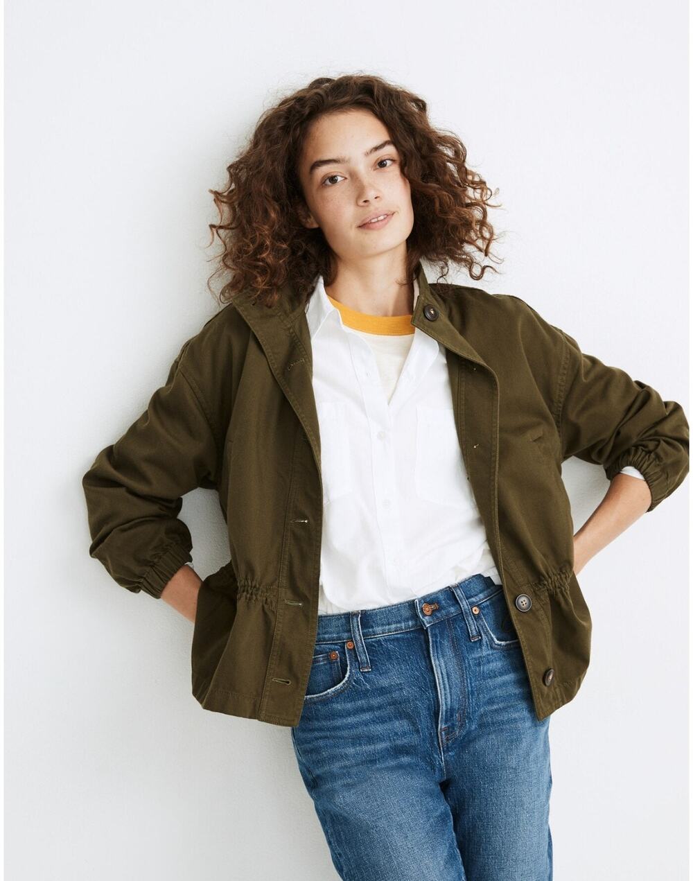 Madewell Highbury Military Jacket Dark green size Small